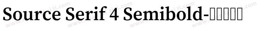 Source Serif 4 Semibold字体转换